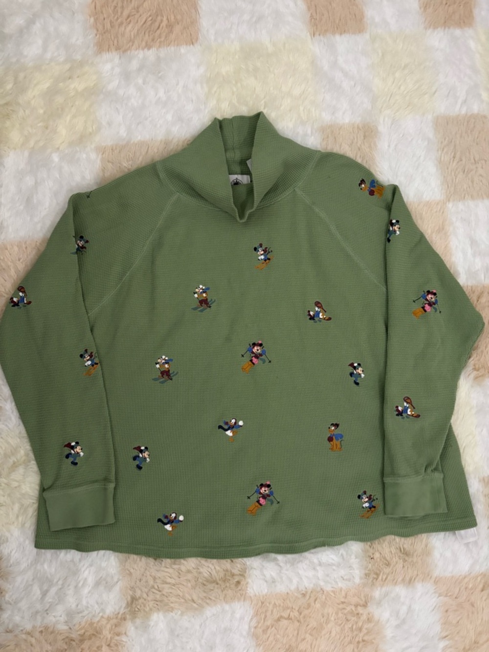 Disney Characters Skiing Winter Turtleneck